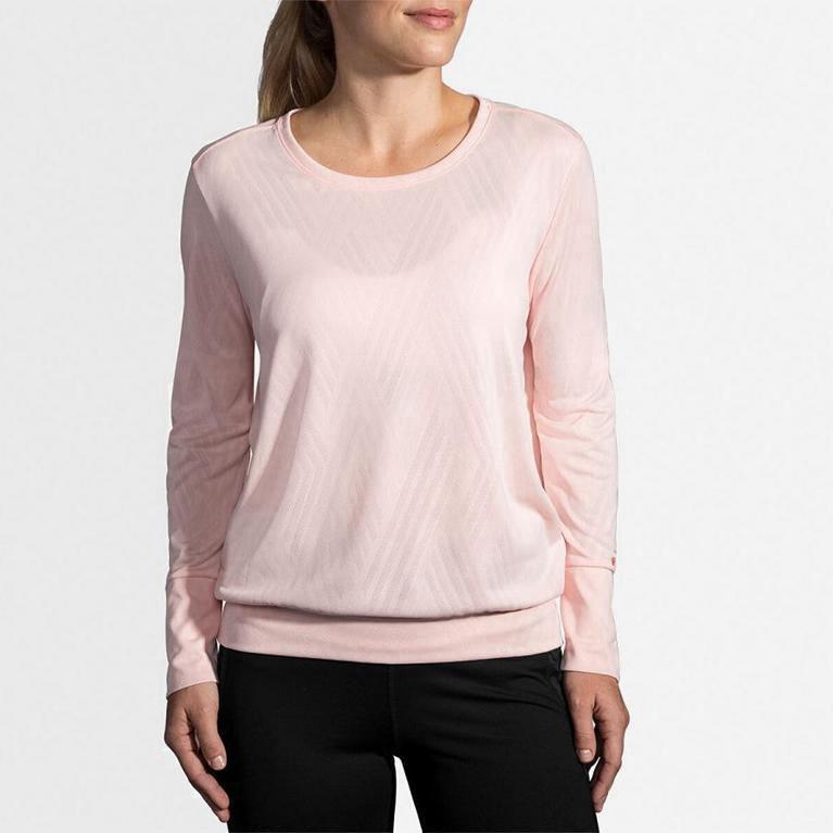 Brooks Array Mujer Camisetas Manga Larga - Rosas (3025DYRCV)